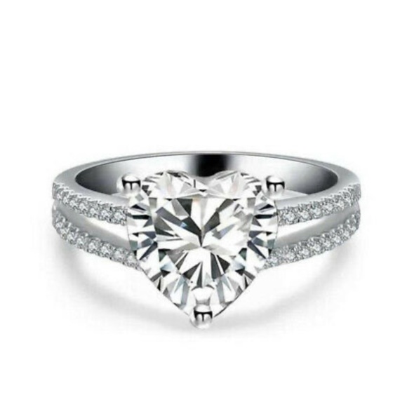 New 925 Sterling silver diamond stone ring - Picture 6 of 6